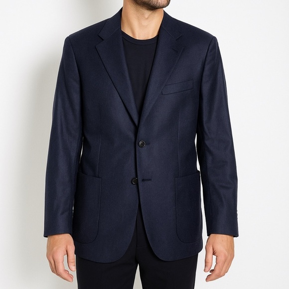 Banana Republic Tailored Slim Fit Italian Flannel Blazer 38R